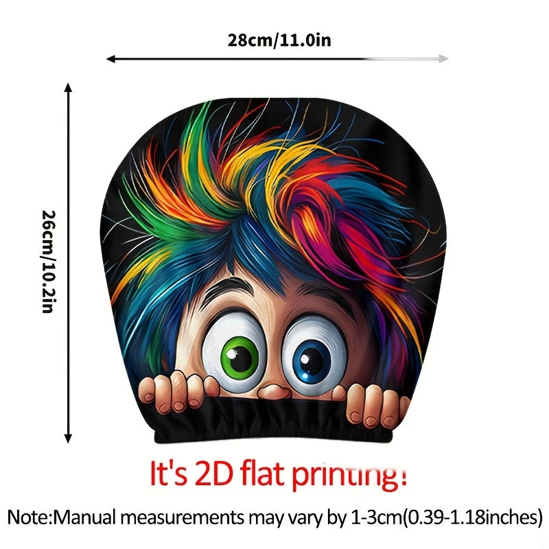 Elastic Car Print Headrest Covers