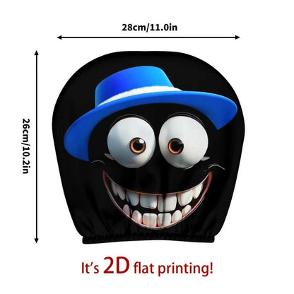 Elastic Car Print Headrest Covers