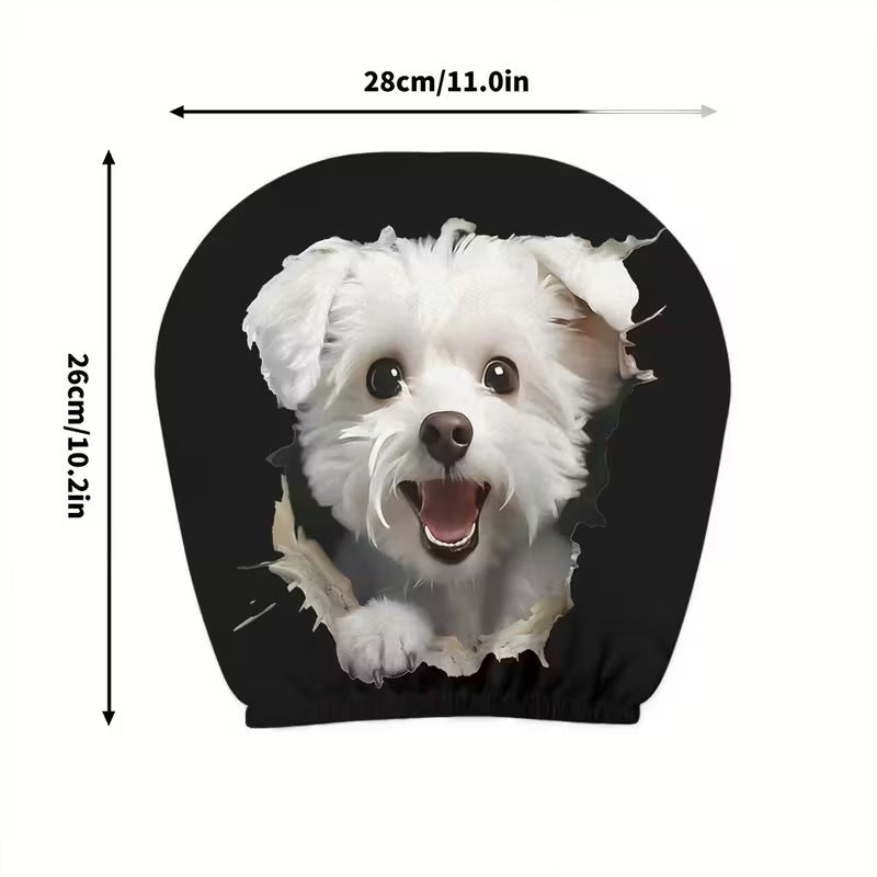 Elastic Car Print Headrest Covers