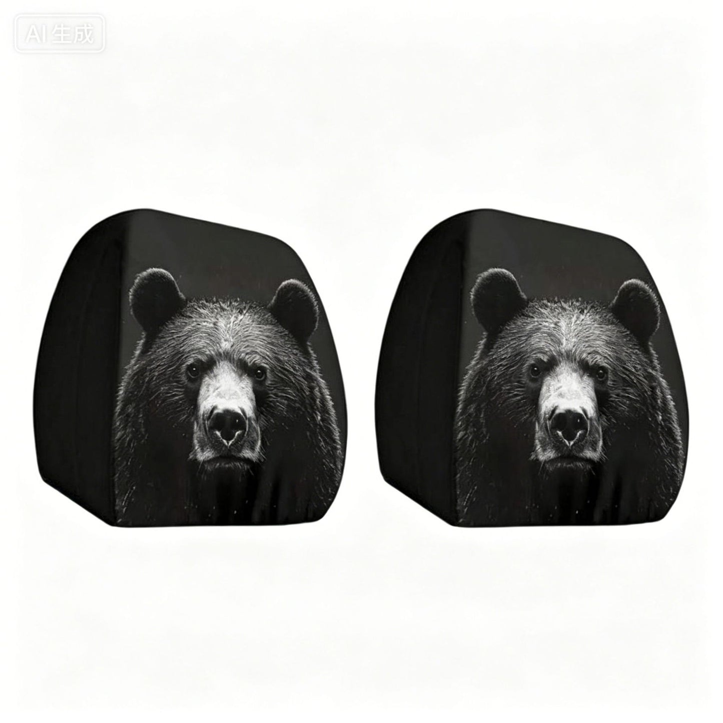 Elastic Car Print Headrest Covers