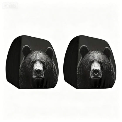 Elastic Car Print Headrest Covers