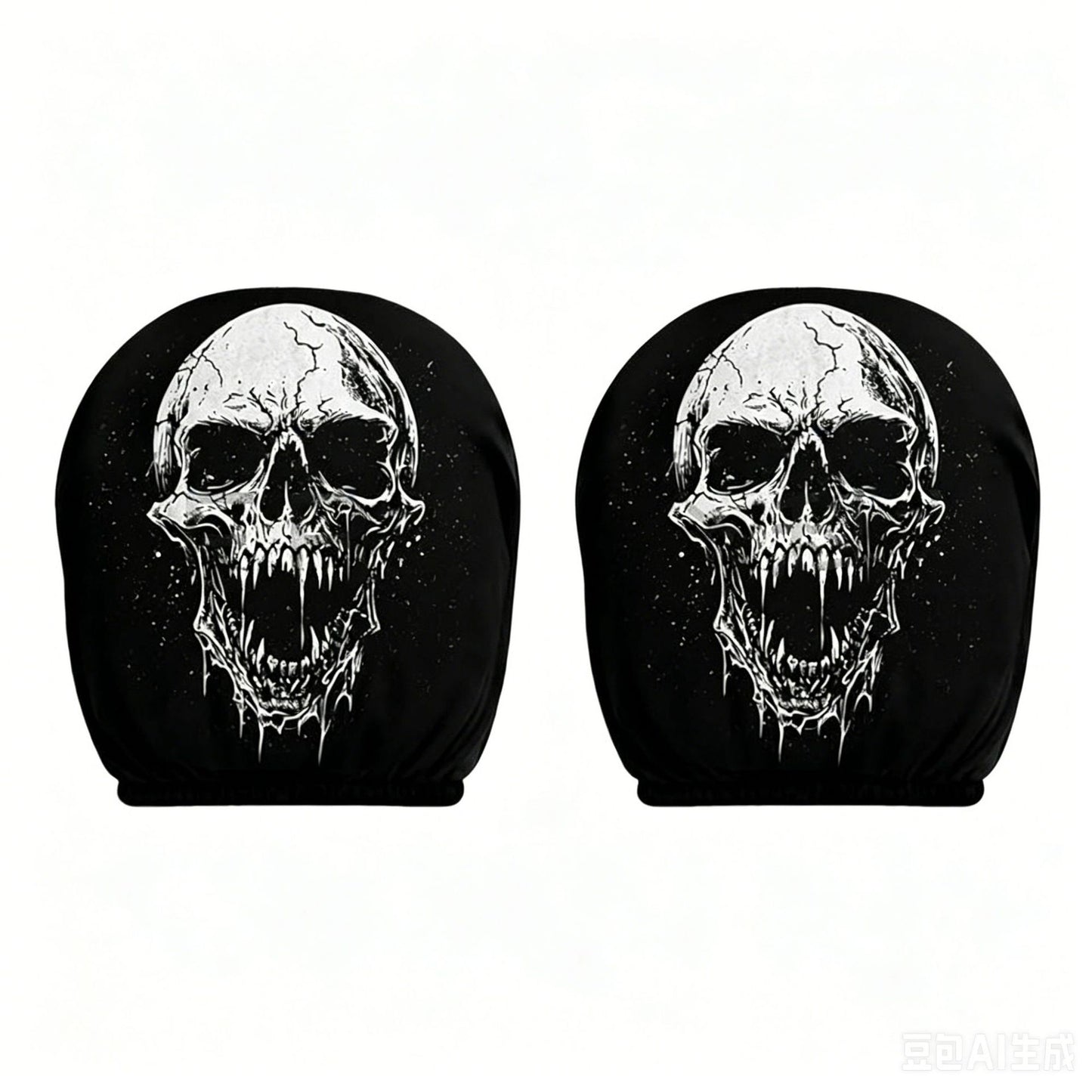 Elastic Car Print Headrest Covers