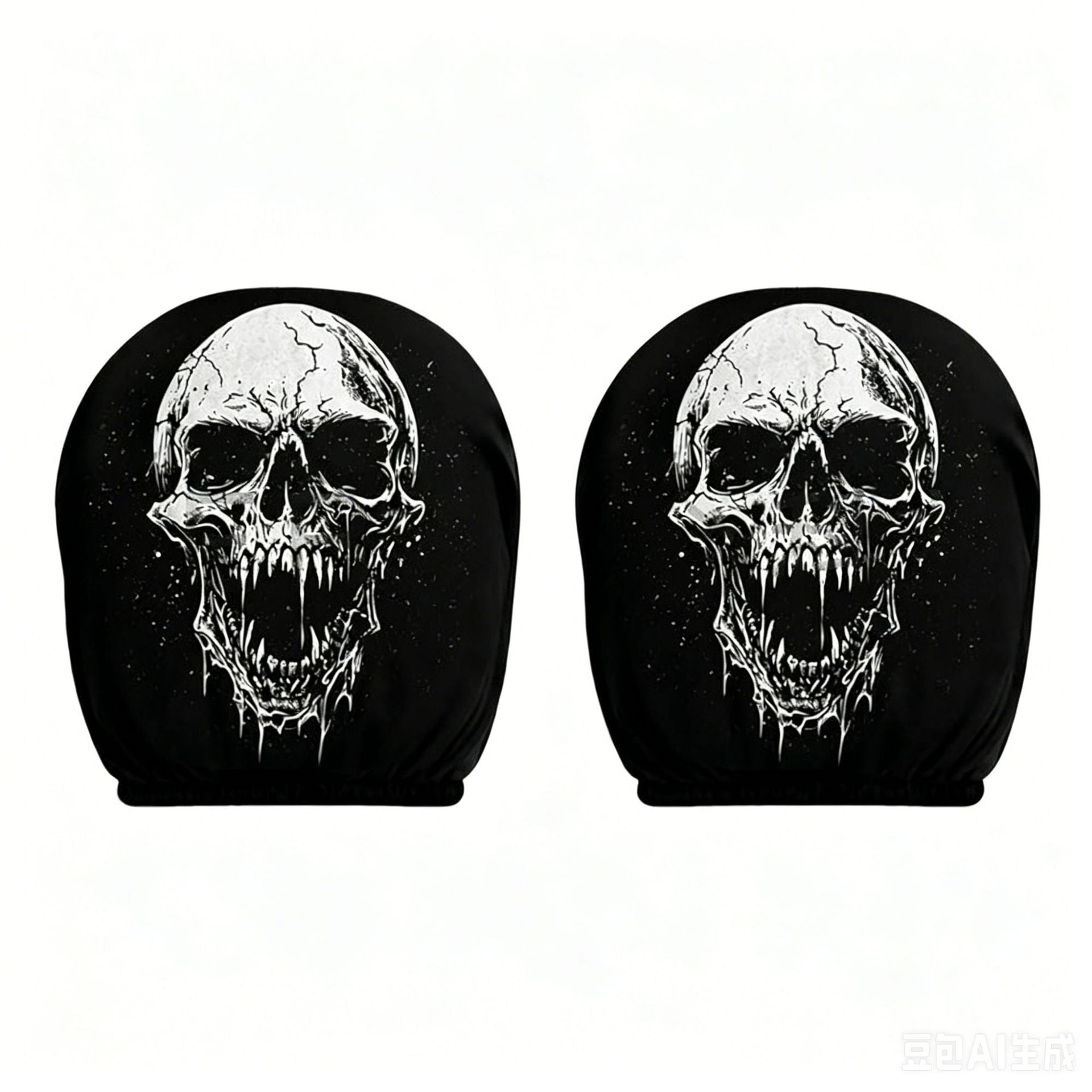 Elastic Car Print Headrest Covers