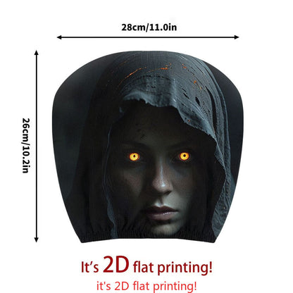 Elastic Car Print Headrest Covers