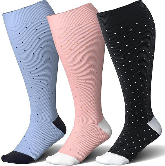 Elastic Compression Socks for Sports and Fitness