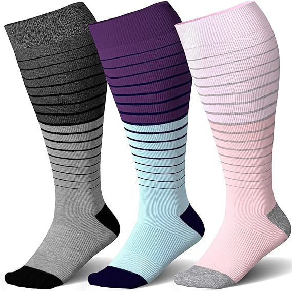 Elastic Compression Socks for Sports and Fitness