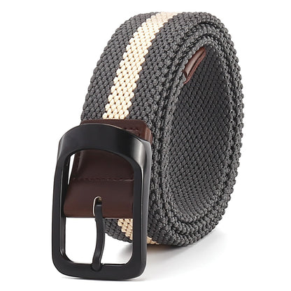 Elastic Cotton Belt with Alloy Pin Buckle