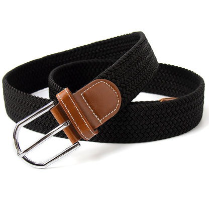 Elastic Cotton Belt with Alloy Pin Buckle