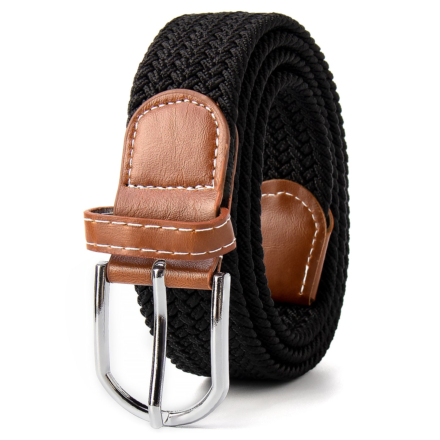 Elastic Cotton Belt with Alloy Pin Buckle
