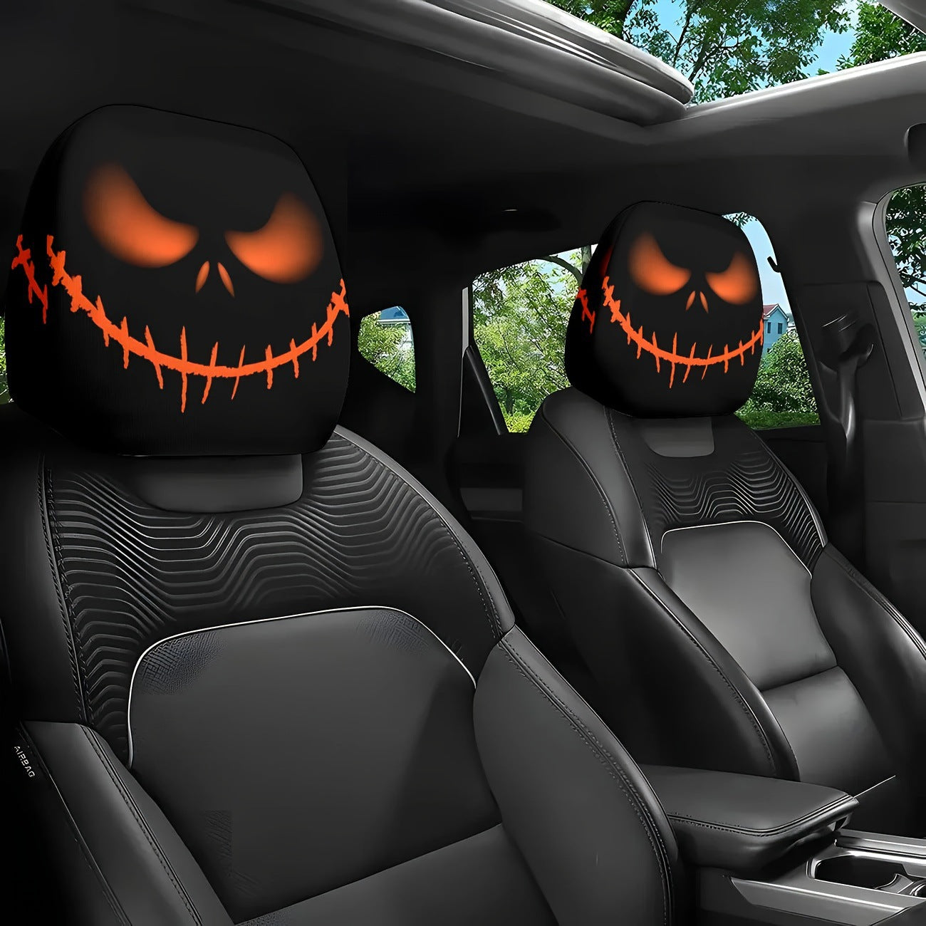 Elastic Double-Sided Car Headrest Cover