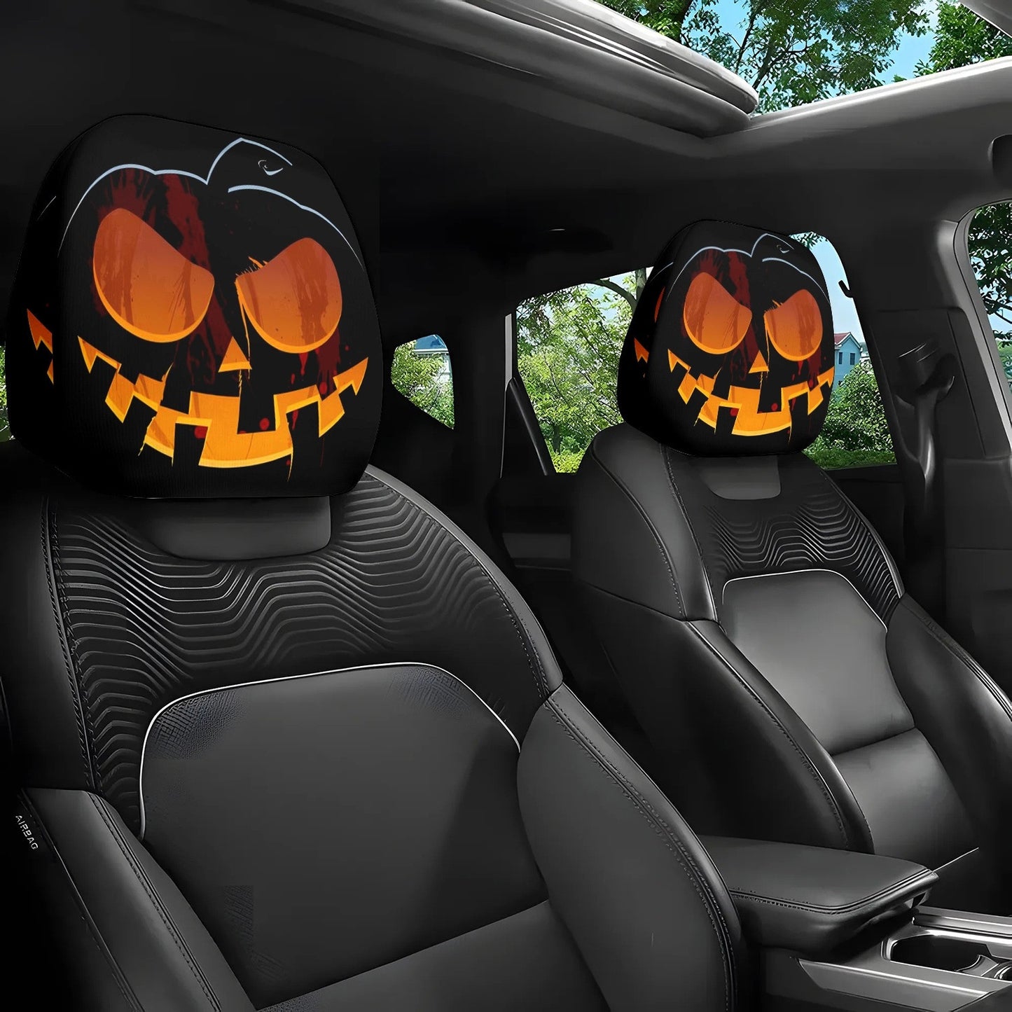 Elastic Double-Sided Car Headrest Cover