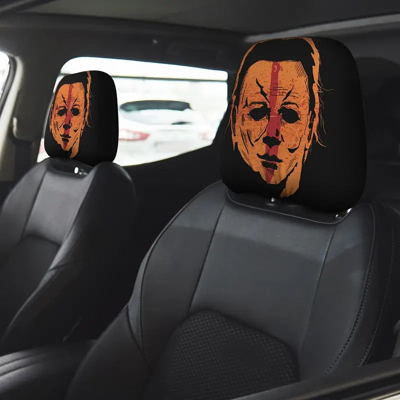 Elastic Double-Sided Car Headrest Cover