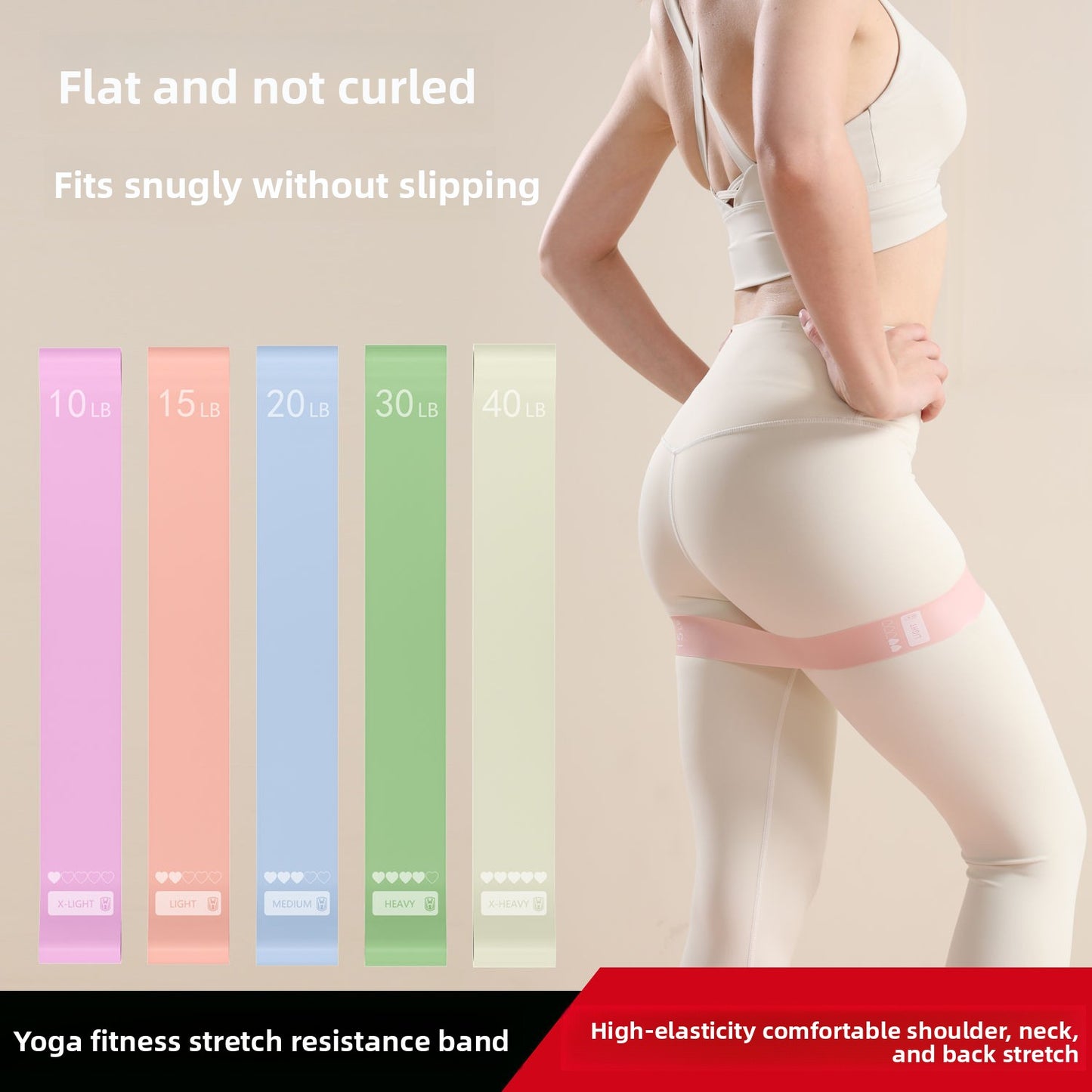 Elastic Fitness Resistance Bands for Home Training