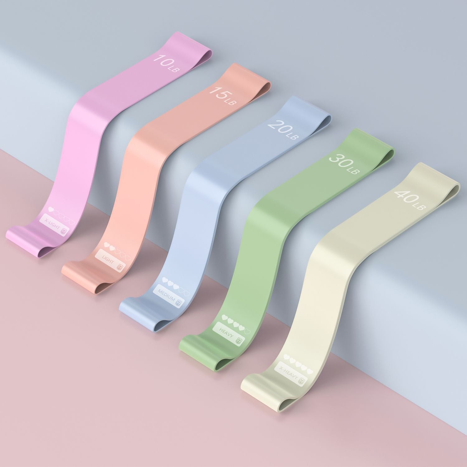 Elastic Fitness Resistance Bands for Home Training