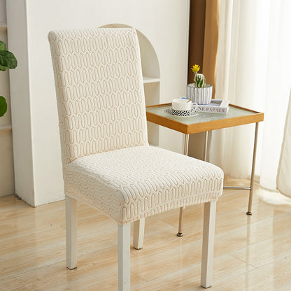 Elastic jacquard plush seat cover