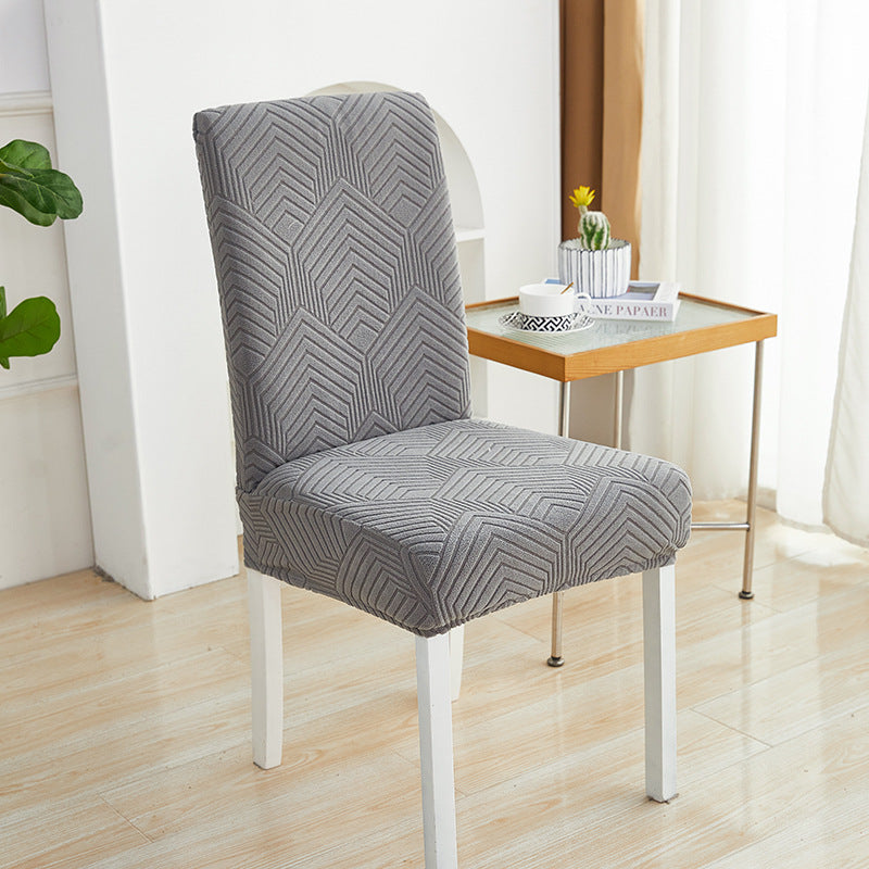 Elastic jacquard plush seat cover
