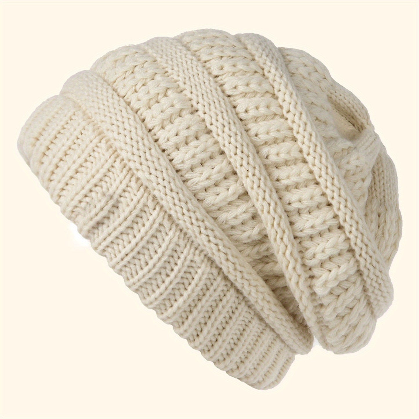 Elastic Knitted Winter Beanie Hat