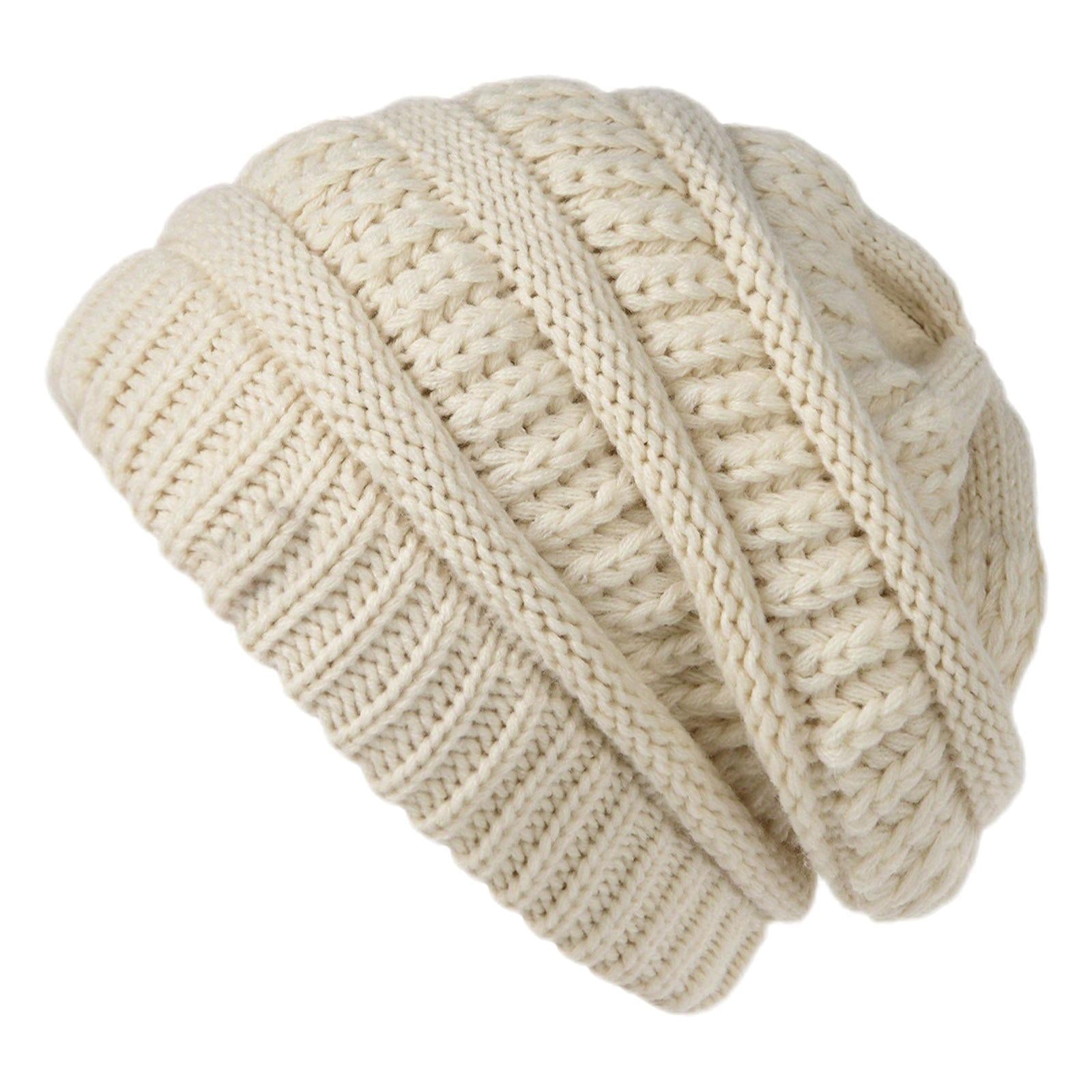 Elastic Knitted Winter Beanie Hat