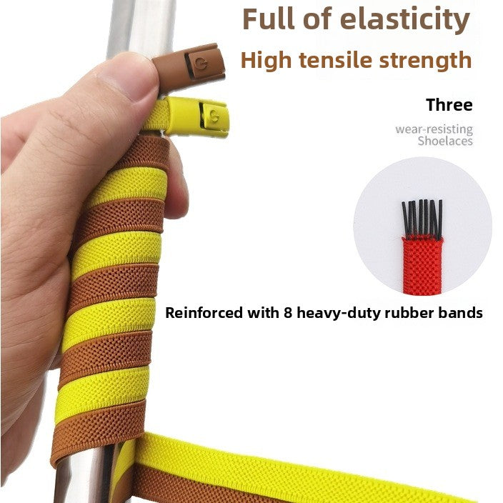 Elastic No-Tie Shoelaces with Quick Lock Buckles