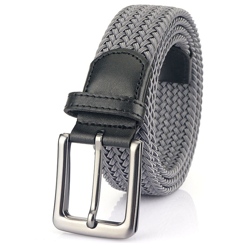 Elastic Pin Buckle Canvas Belt for Men