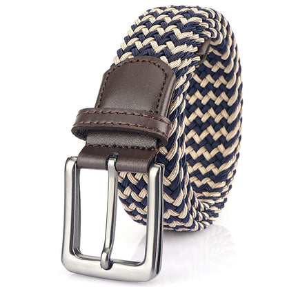 Elastic Pin Buckle Canvas Belt for Men