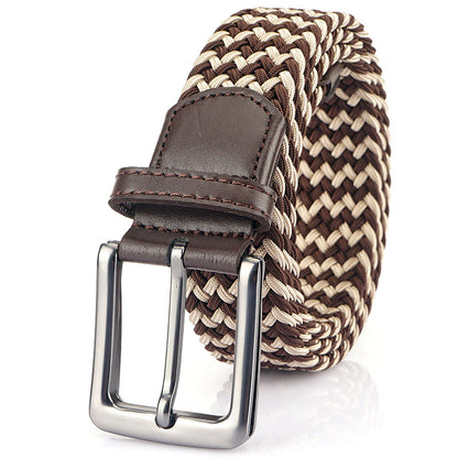 Elastic Pin Buckle Canvas Belt for Men
