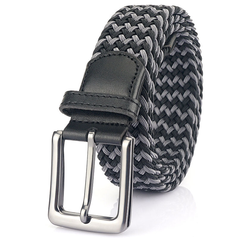 Elastic Pin Buckle Canvas Belt for Men