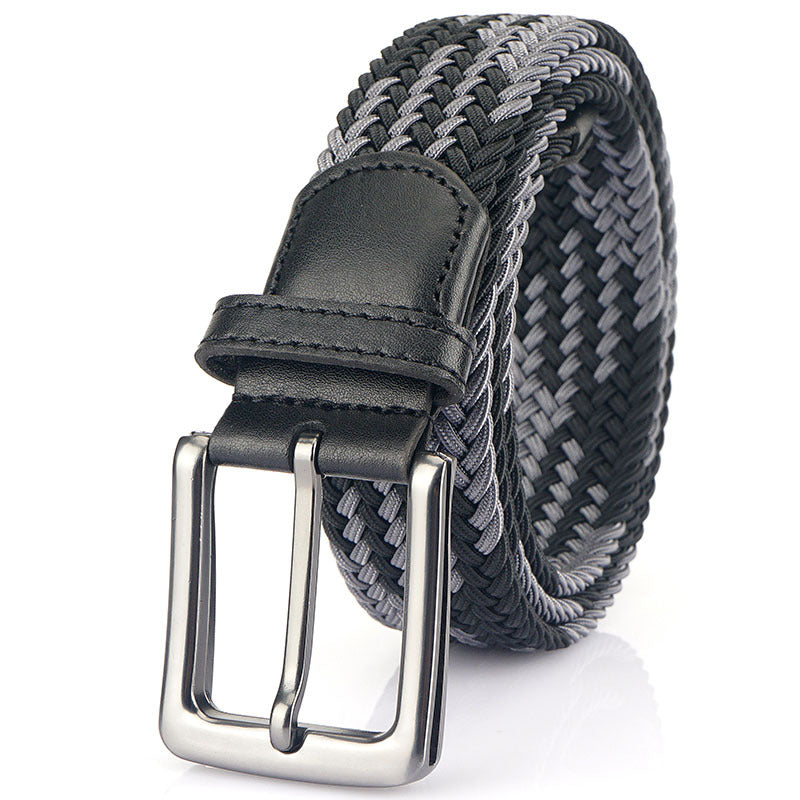 Elastic Pin Buckle Canvas Belt for Men