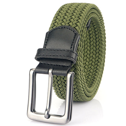 Elastic Pin Buckle Canvas Belt for Men