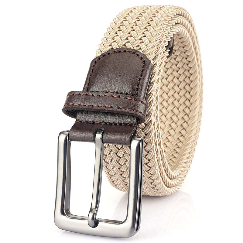 Elastic Pin Buckle Canvas Belt for Men