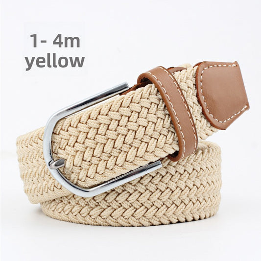Elastic Pin Buckle Woven Belt