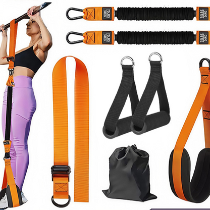 Elastic Pull-Up Assistance Bands with Handles for Home Gym Training