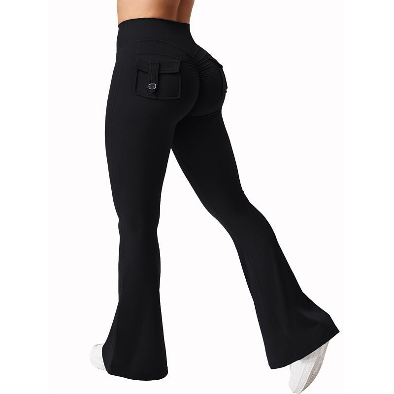 Elastic Quick-Dry Flared Yoga Pants