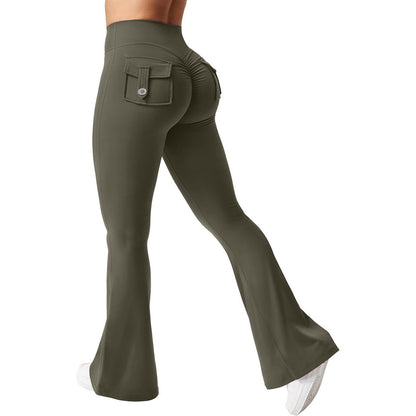 Elastic Quick-Dry Flared Yoga Pants