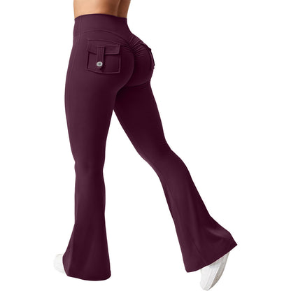 Elastic Quick-Dry Flared Yoga Pants