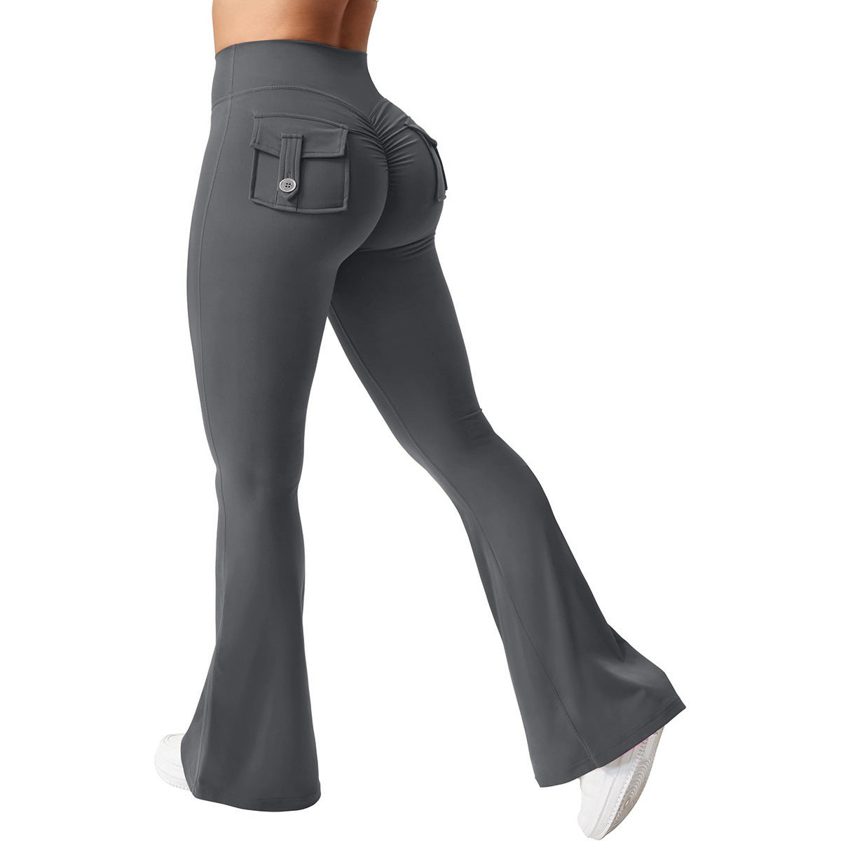 Elastic Quick-Dry Flared Yoga Pants