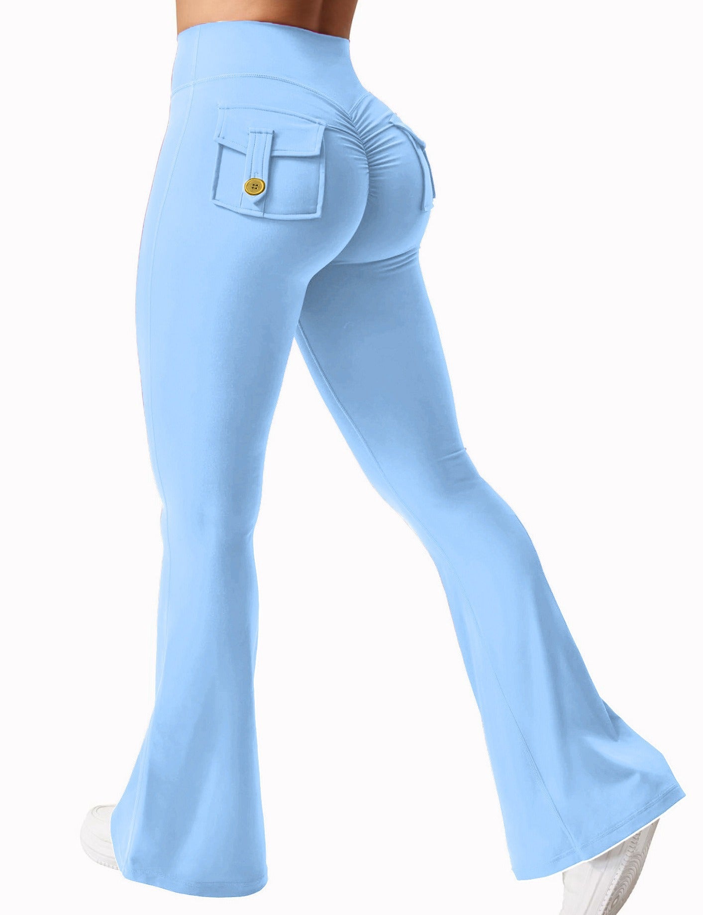 Elastic Quick-Dry Flared Yoga Pants