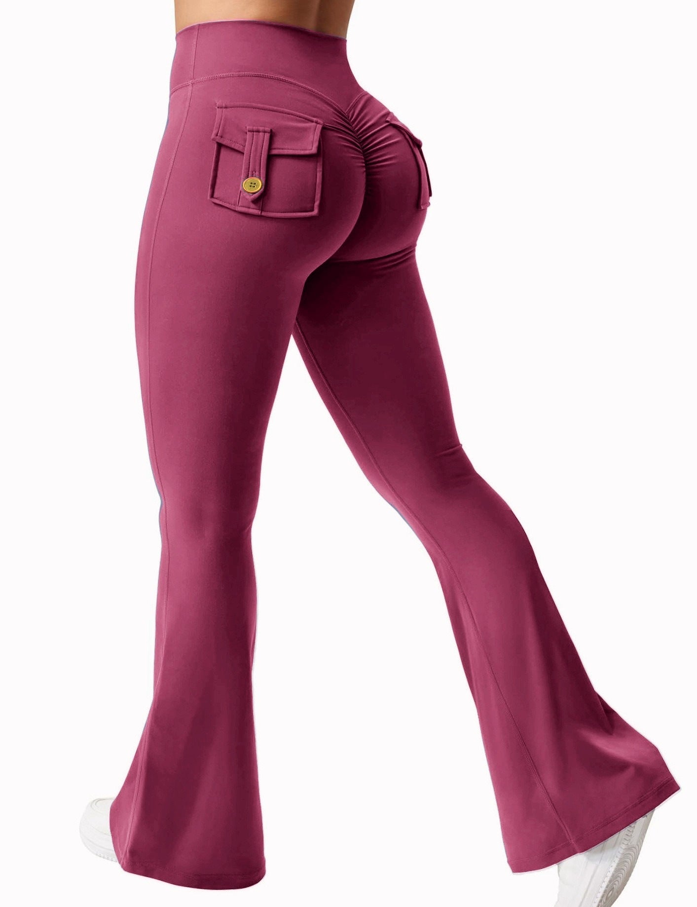 Elastic Quick-Dry Flared Yoga Pants