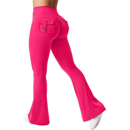 Elastic Quick-Dry Flared Yoga Pants