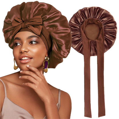 Elastic Ribbon Satin Nightcap
