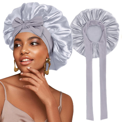 Elastic Ribbon Satin Nightcap