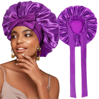 Elastic Ribbon Satin Nightcap
