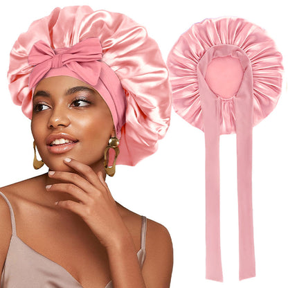 Elastic Ribbon Satin Nightcap
