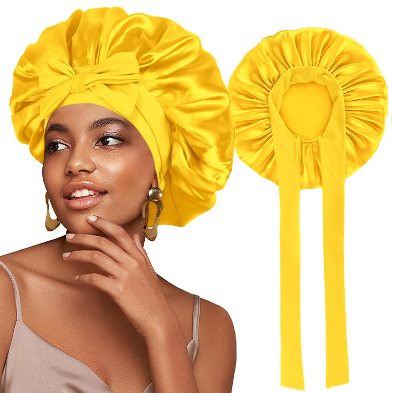 Elastic Ribbon Satin Nightcap