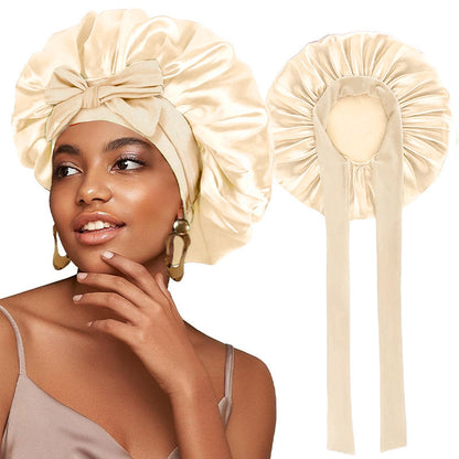 Elastic Ribbon Satin Nightcap