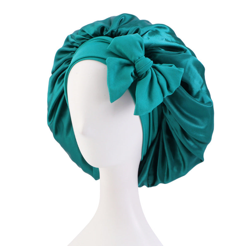Elastic Ribbon Satin Nightcap