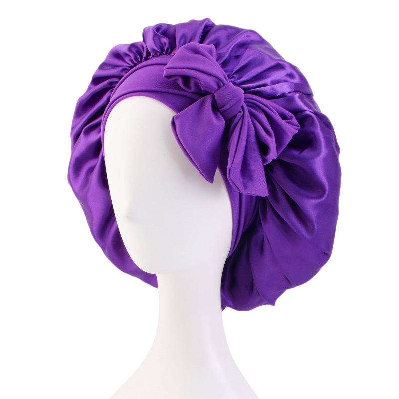 Elastic Ribbon Satin Nightcap