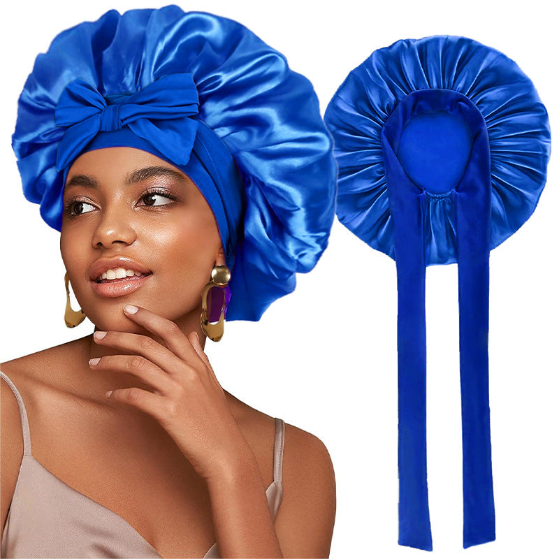 Elastic Ribbon Satin Nightcap