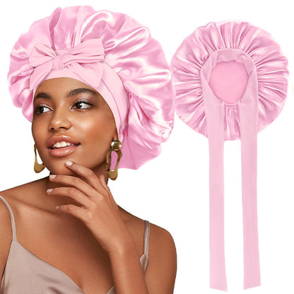 Elastic Ribbon Satin Nightcap