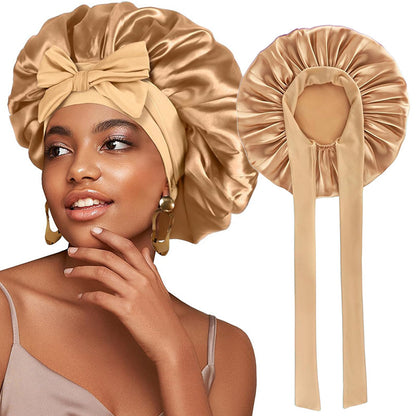 Elastic Ribbon Satin Nightcap